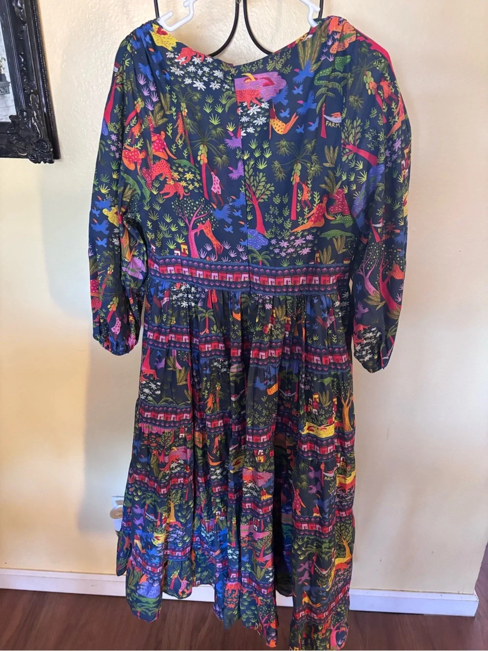 FARM Rio Multicolor Floral & Animal Print Maxi Anthropologie Dress - Picture 4 of 4
